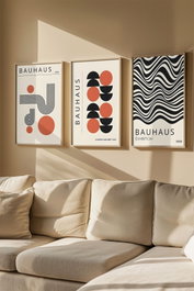 Wallity Artvmodel26-Ahsap Conjunto de 3 Pinturas Decorativas Enmarcadas